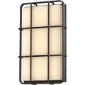 17 Stories Antique Bronze 12" H Integrated LED Colorful Glass Outdoor Flush Mount Glass/Metal/Steel in Brown/Gray/White | Wayfair