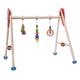 Hess Holzspielzeug 20026 - Spielgerät aus Holz, Serie Raupe, für Babys, handgefertigter Spiel-Bogen mit farbenfrohen Figuren und Rasseln, ca. 62 x 57 x 54,5 cm groß