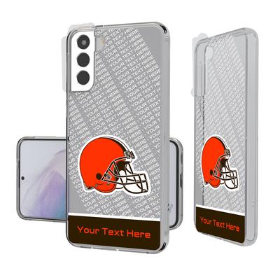 Cleveland Browns Personalized Endzone Plus Design Galaxy Clear Phone Case