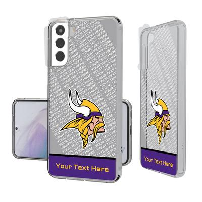 Minnesota Vikings Personalized Endzone Plus Design Galaxy Clear Phone Case
