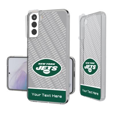 New York Jets Personalized Endzone Plus Design Galaxy Clear Phone Case