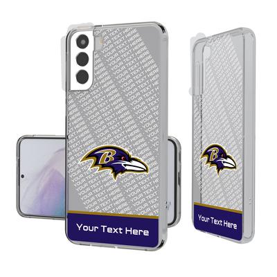 Baltimore Ravens Personalized Endzone Plus Design Galaxy Clear Phone Case
