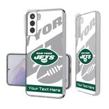 New York Jets Personalized Tilt Design Galaxy Clear Case