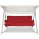 Ensemble pour balancelle : banquette + coussins accoudoirs Flair hs Rouge - Beautissu