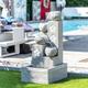 Wanda Collection - Fontaine de jardin cascade 4 coupes 90 cm - Gris