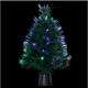 Arbre de Noël lumineux Sapin artificiel vert en fibre optique multicolore h 45 cm - Feeric