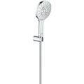 Rainshower SmartActive - Set de douche de tête 130 9,5 l/min, 3 jets, support et flexible, chrome