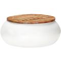 Table basse Blanc 68x68x30 cm Bois de r�cup�ration solide - Vidaxl