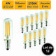 Lutece-arc - Lot de 12 ampoules led filament E14 4W) 470Lm 2700K - garantie 2 ans