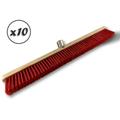 Kibros - Balai de cantonnier - Piste Extérieur - pvc rouge - Grandes largeurs - Quantité x10 - 80