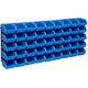 Vidaxl - Kit de bacs de stockage et panneaux muraux 48 pcs Bleu et noir