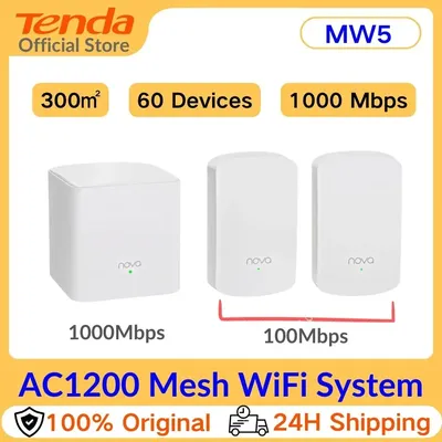 Tenda Nova – routeur en maille WiFi MW5 jusqu'à 3500 pieds carrés Routeur de maille Gigabit 2.4 et