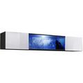 Mobile tv con led Mobile da Soggiorno Sospeso Porta tv Salotto Stilo Moderno 1 Anta 160x30x29cm