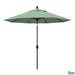 California Umbrella 9' Rd. Aluminum Market Umbrella, Crank Lift with Push Button Tilt, Bronze Finish, Pacifica Fabric
