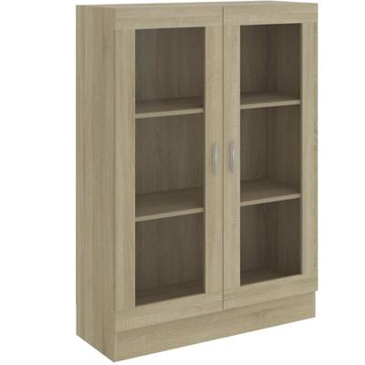 Vitrinenschrank Sonoma-Eiche 82,5x30,5x115 cm Holzwerkstoff Vidaxl