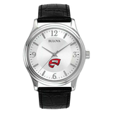 Men's Silver Western Kentucky Hilltoppers Leather Watch