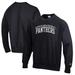 Men's Champion Black Clark Atlanta University Panthers Reverse Weave Fleece Crewneck Sweatshirt