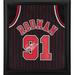 Dennis Rodman Chicago Bulls Autographed Framed Black and Red Pinstripe Mitchell & Ness Hardwood Classics Replica Jersey Shadowbox