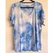 American Eagle Outfitters Tops | American Eagle Outfitters Ae Blue And White Tie Dye Soft And Sexy Tee - Size Xl | Color: Blue/White | Size: Xl