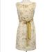 Anthropologie Dresses | Anthropologie Dress - White And Gold | Color: Cream/Gold | Size: 8