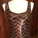 Michael Kors Tops | Michael Michael Kors Brown And Gold Sequin Tank | Color: Brown | Size: S