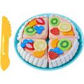 HABA 306438 - Spielset Obstkuchen, Kasperletheater und Kaufladen ab 3 Jahren