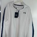 Under Armour Jackets & Coats | Brand New Under Armour Mens Golf 1/2 Zip Hoodie. White And Navy | Color: White | Size: L