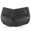 Perixx PERIBOARD-413B US, Wired USB Ergonomic Compact Split Keyboard - 15.75x10.83x2.17 inches TKL Design - Black - US English