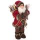 Fééric Lights And Christmas - Père Noël traditionnel en velours rouge et fourrure marron h 45 cm