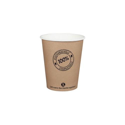 250x BIO Kartonbecher Kaffeebecher CoffeeToGo bis 100°C 200ml O8cm