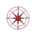 Large Distressed Metal Compass Wall Décor