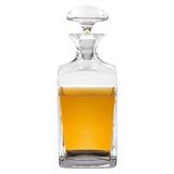 Andre Square European Mouth Blown 34 oz. Scotch or Whiskey Lead Free Crystal Decanter H10.5"