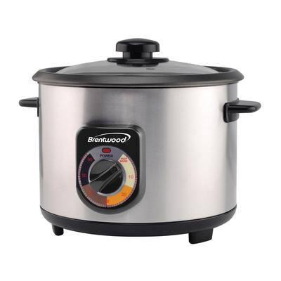 Brentwood 10-Cup Stainless Steel Crunchy Persian Rice Cooker