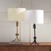 Keeley Table Lamp - Tapered Lamp Shade, Tapered Shade in Midnight Velvet, Brass Base with Tapered Shade in Midnight Velvet - Frontgate
