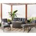 Bay Isle Home™ Nabesna Wicker/Rattan 7 - Person Seating Group w/ Cushions Synthetic Wicker/All - Weather Wicker/Wicker/Rattan in Black | Outdoor Furniture | Wayfair