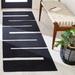 Black/White 72 x 27 x 0.24 in Indoor Area Rug - Ebern Designs Estremera Striped Handmade Flatweave Area Rug | 72 H x 27 W x 0.24 D in | Wayfair