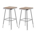 National Public Seating Height Adjustable Lab Stool Metal in Brown | 32 H x 14 W x 14 D in | Wayfair 6324H/2