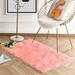 Pink 23.62 x 2.36 in Area Rug - Everly Quinn Cushena Handmade Area Rug Sheepskin/Faux Fur | 23.62 W x 2.36 D in | Wayfair