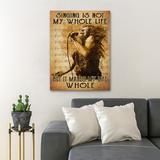 Trinx Singer Girl w/ Melody Record - Singing Is Not My Whole Life But It Makes My Life Whole Gallery Wrapped Canvas | 14 H x 11 W x 2 D in | Wayfair