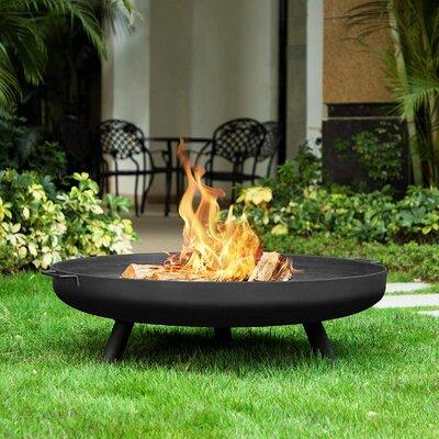 Fire Pit Outdoor Wood Burning Cast Iron, Round Iron Fire Pit