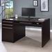 Inbox Zero Deewan Desk Wood in Brown | 30.75" H x 47.25" W x 23.5"D | Wayfair 65FD0844B1EA4CF2823F5523175EA6EB