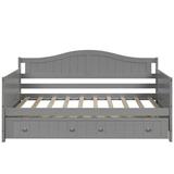 Canora Grey Amarachi Twin Daybed Wood in Gray | 35.4 H x 42.3 W x 78.2 D in | Wayfair EEB8F682CDD44FCAA5FF36B1FA37697C