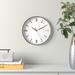 Mercury Row® Rosato Modern Contemporary Sweeping 11" Wall Clock Plastic/Metal in White | 12 H x 12 W x 1.75 D in | Wayfair