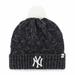 Women's '47 Navy New York Yankees Knit Cuffed Hat with Pom