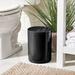 mDesign Plastic Small Round 1.7 Gallon Trash Can w/ Swing Lid Plastic in Black | 7.5 H x 7.5 W x 1.08 D in | Wayfair 17961MDBST