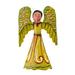 The Holiday Aisle® Painted Angel Sculpture Metal in Yellow | 6 H x 3.75 W x 1.5 D in | Wayfair 180C6653DB594FEA958C0DA109072051
