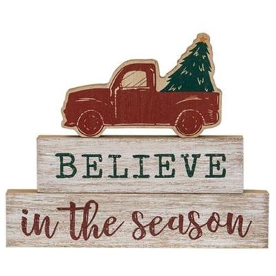 3/Set Believe In the Season Truck Stackers - 7"W x 75"D x 6"H