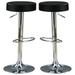 Modern Clean Design Swivel Black Seat With Chrome Pedestal Adjustable Stool