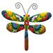 Rosalind Wheeler Narendra Painted Floral Dragonfly, Steel | 11 H x 11.75 W x 0.5 D in | Wayfair 82FF122660B946E7A5BEA5284EB74CA8