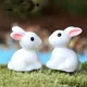 Lapins miniatures en résine mélangés artisanat mignon lapin blanc décoration de jardin